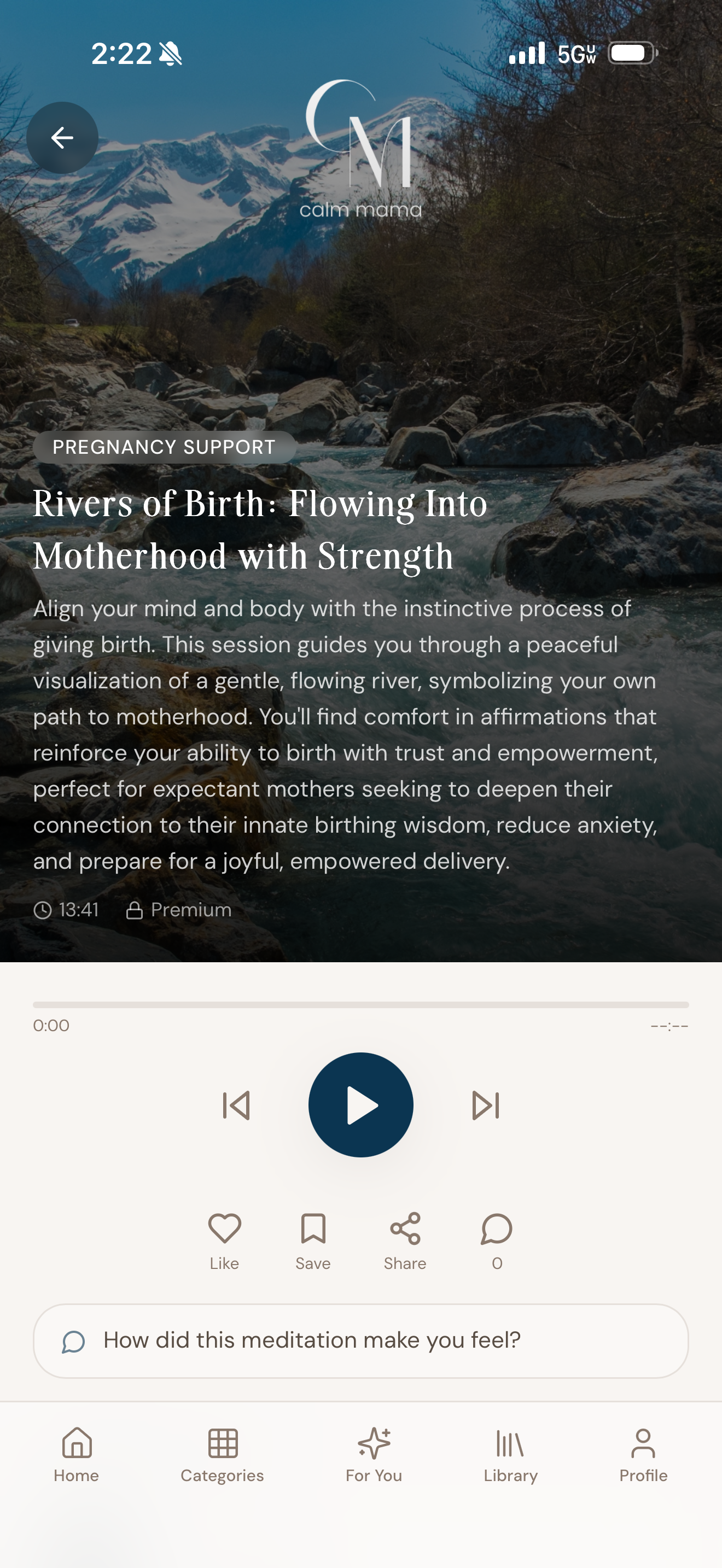 Steadier Rivers of Birth hypnosis